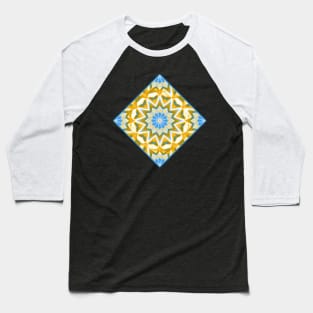 Blue and gold kaleidoscope Baseball T-Shirt